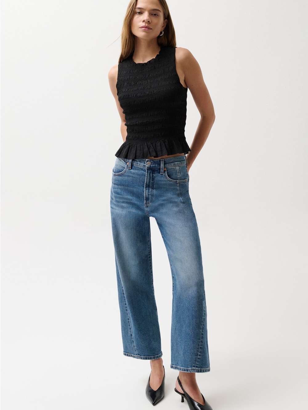 pistola NWT Kyra High Rise Bowed Ankle Jean in SoHo
